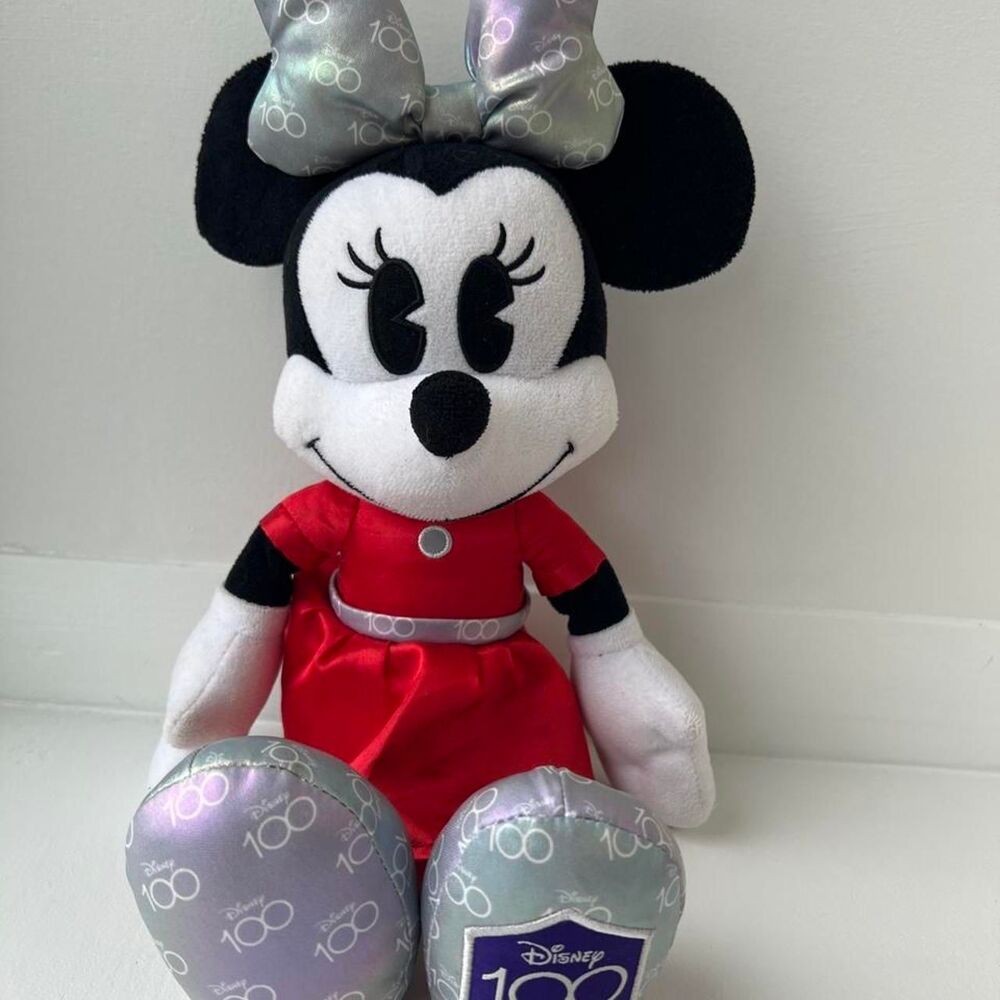17” Limited Edition Disney 100 Years of Wonder Minnie Mouse Plush Red Dress